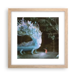 Plagát v ráme zo svetlého duba - Fantastické stretnutie - 30x30 cm