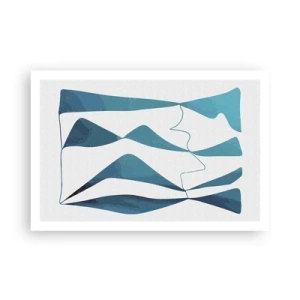 Plagát - Abstrakcia: tyrkysový vzťah - 91x61 cm