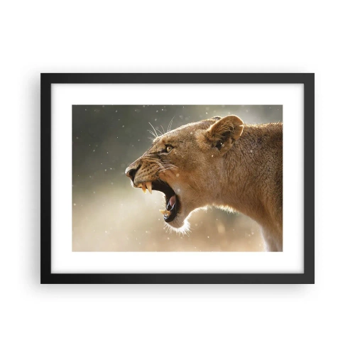 Plagát v čiernom ráme - Snaž sa nepočúvať - 40x30 cm