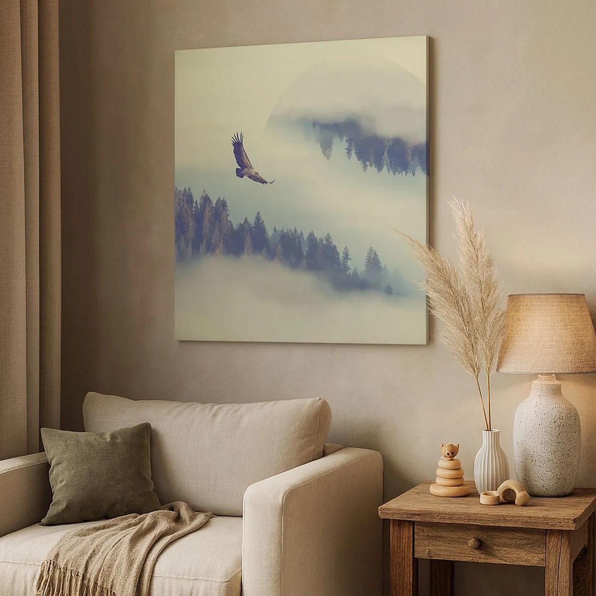 Obraz na plátne - Videla som tieň orla - 30x30 cm