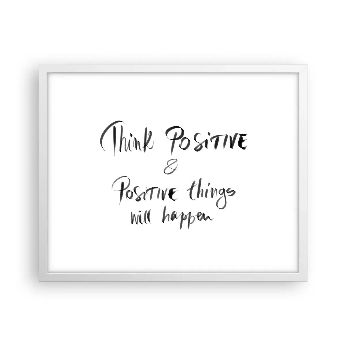 Plagát v bielom ráme - Ako žiť? - 50x40 cm