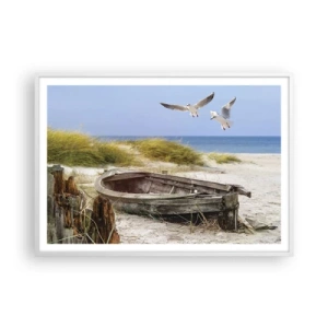 Plagát v bielom ráme - Vetrom ožiarené - 100x70 cm