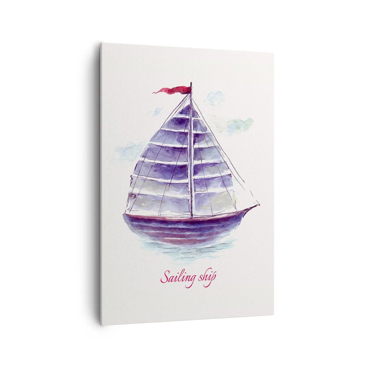 Obraz na plátne - Napnuté plachty a pokojná voda - 70x100 cm