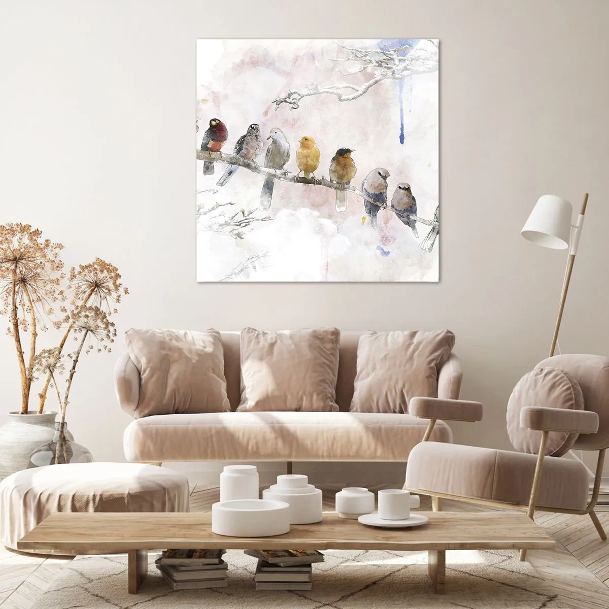 Obraz na plátne - Okrídlené stretnutie - 60x60 cm