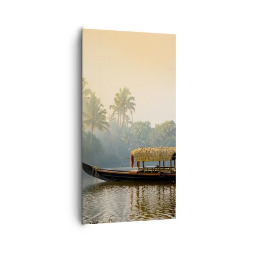 Obraz na plátne - Dom na rieke - 65x120 cm