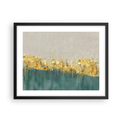 Plagát v čiernom ráme - Zlatá hranica - 50x40 cm