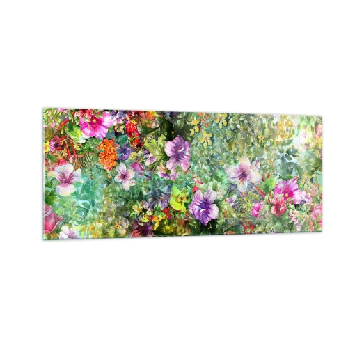 Obraz na skle - Do kvetov, do zahynutia - 100x40 cm