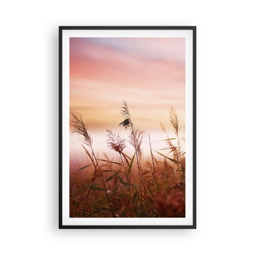 Plagát v čiernom ráme - Draci, púpavy a vietor - 61x91 cm