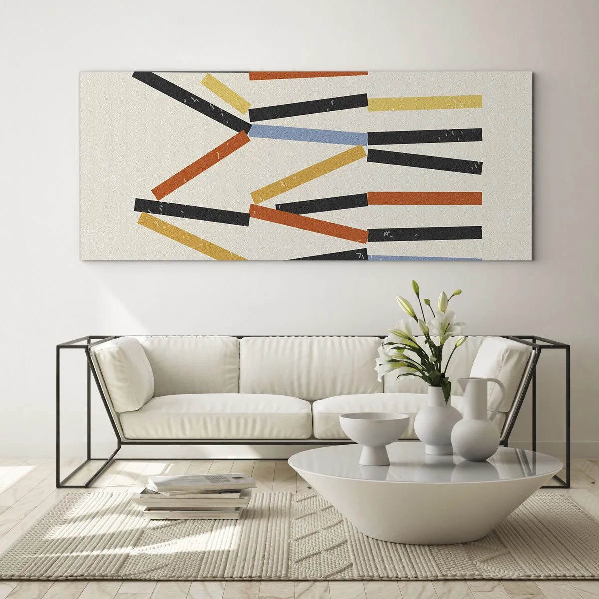 Obraz na skle - Kompozícia na úrovni - 90x30 cm