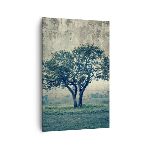 Obraz na plátne - Jabloň na modrom poli? - 80x120 cm