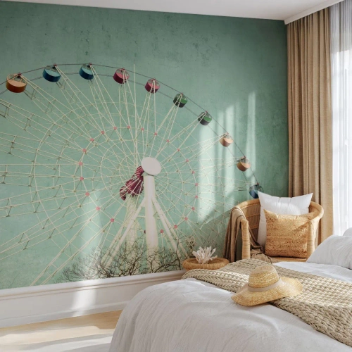 Fototapeta Standard Eco - Pozývame vás na zábavu - Ruské koleso, Kolotoč, Vintage - 150x105 cm