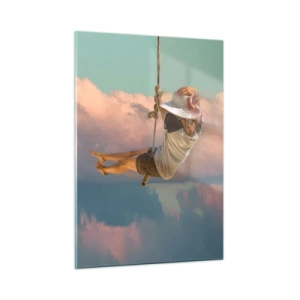 Obraz na skle - Hra v oblakoch - 50x70 cm