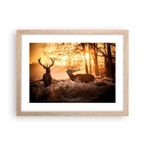 Plagát v ráme zo svetlého duba - Sen poľovníka - 40x30 cm
