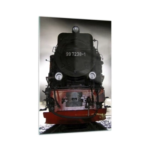 Obraz na skle - Stojí a sápe, funí a fúka - 70x100 cm