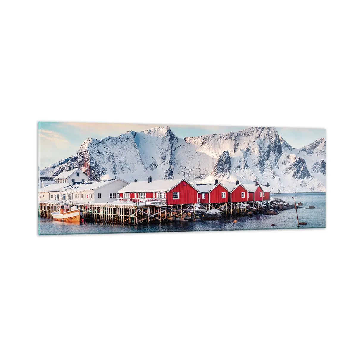 Obraz na skle - Severné útočisko - 90x30 cm