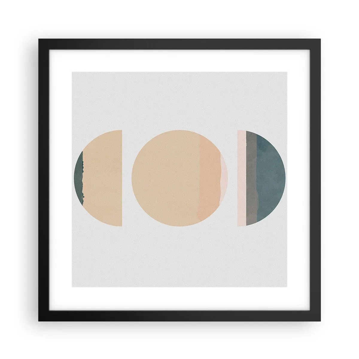 Plagát v čiernom ráme - Kruh za kruhom - 40x40 cm