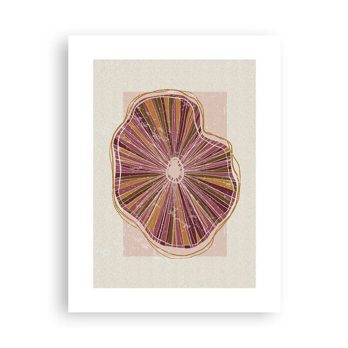 Plagát - Radiálna abstrakcia - 30x40 cm