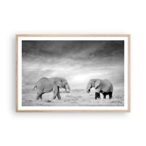 Plagát v ráme zo svetlého duba - Šedá je krásna - 91x61 cm