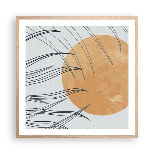 Plagát v ráme zo svetlého duba - Vždy ku slnku - 60x60 cm