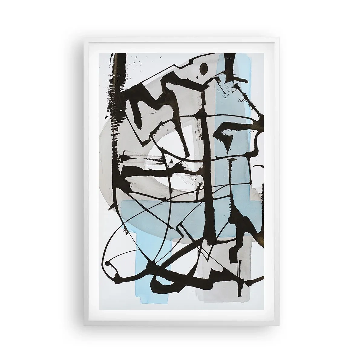 Plagát v bielom ráme - Aj napriek tomu modrý - 61x91 cm