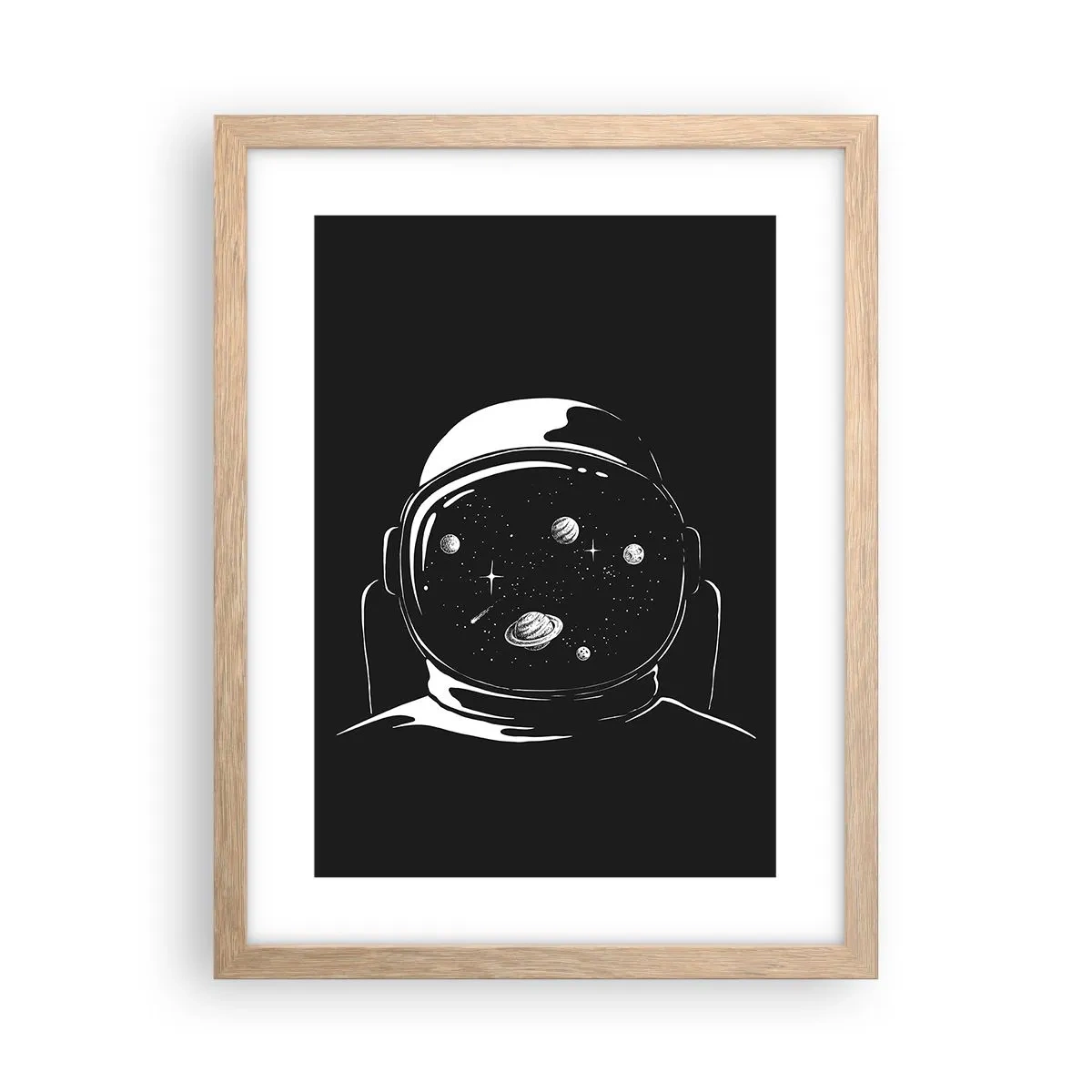 Plagát v ráme zo svetlého duba - Skvelý výhľad - 30x40 cm