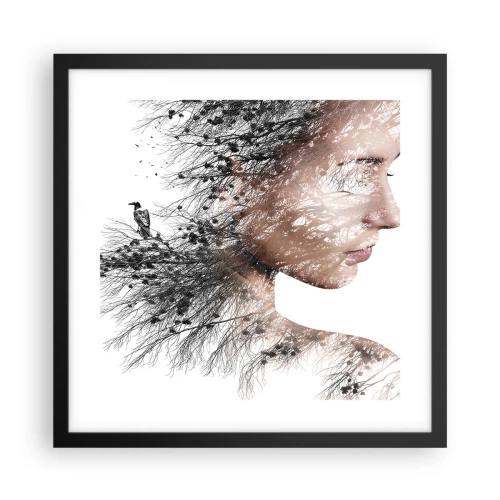 Plagát v čiernom ráme - Duch lesa - 40x40 cm