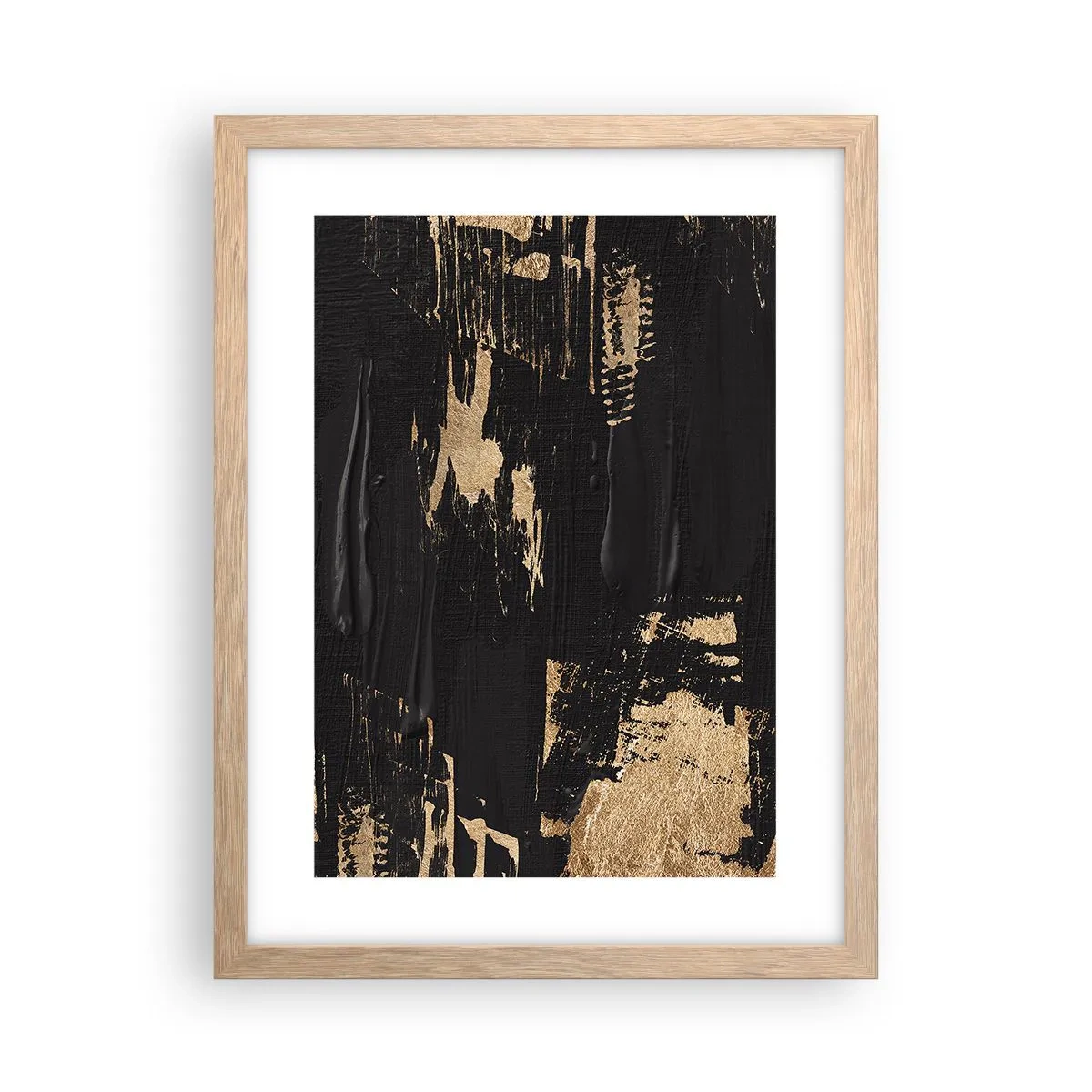 Plagát v ráme zo svetlého duba - Stopa dotyku - 30x40 cm