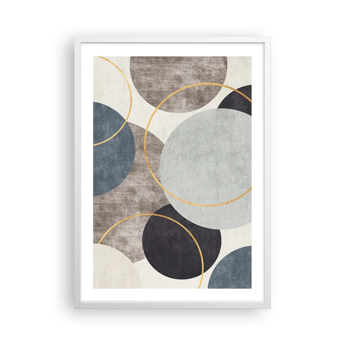 Plagát v bielom ráme - Kruh za kruhom - 50x70 cm