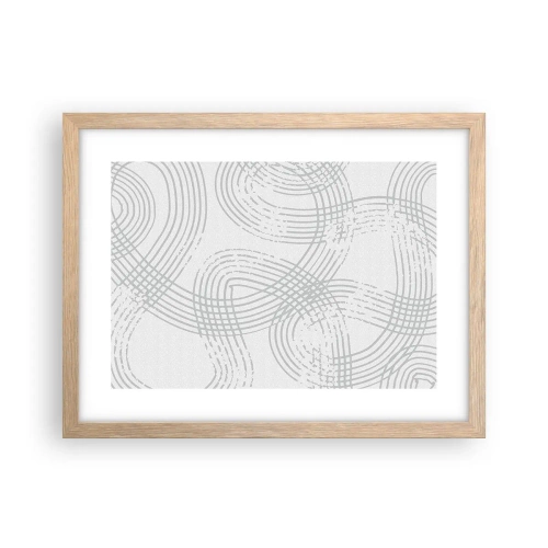 Plagát v ráme zo svetlého duba - Jednoduché východisko neexistuje - 40x30 cm