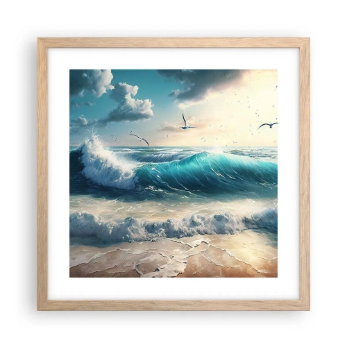 Plagát v ráme zo svetlého duba - Šušťanie len pre teba - 40x40 cm