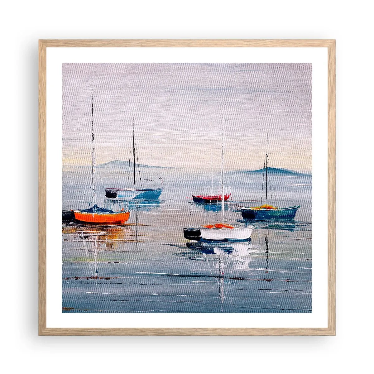 Plagát v ráme zo svetlého duba - Zaslúžený odpočinok - 60x60 cm