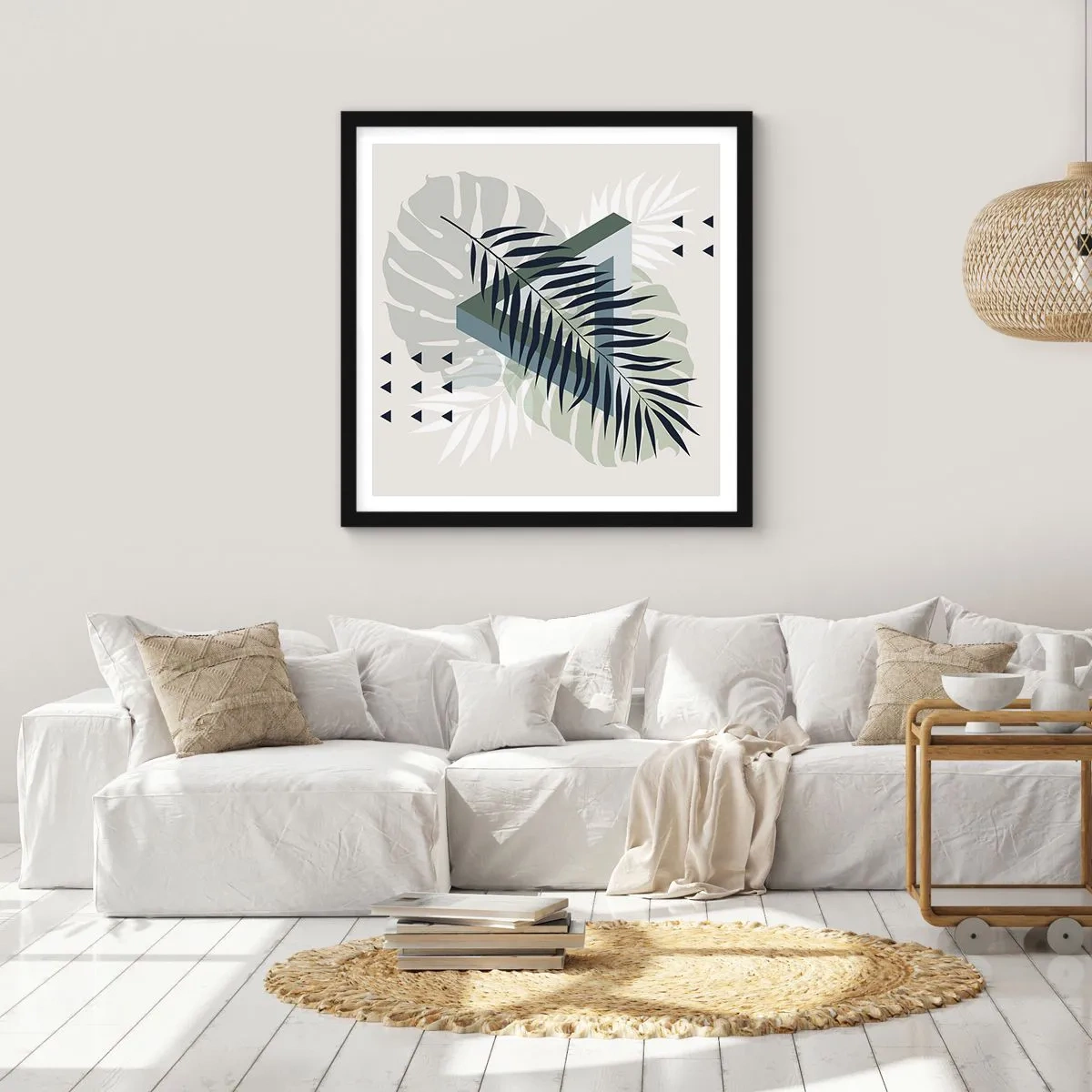 Plagát v čiernom ráme - Príroda a geometria – dva poriadky? - 60x60 cm