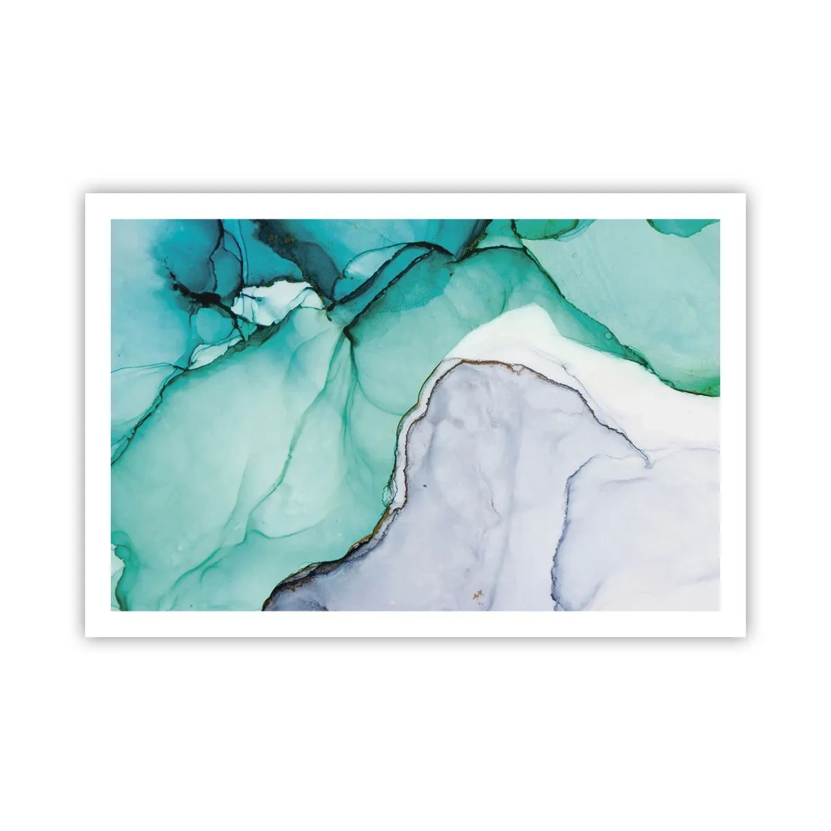 Plagát - Štúdia v tyrkysovej - 91x61 cm
