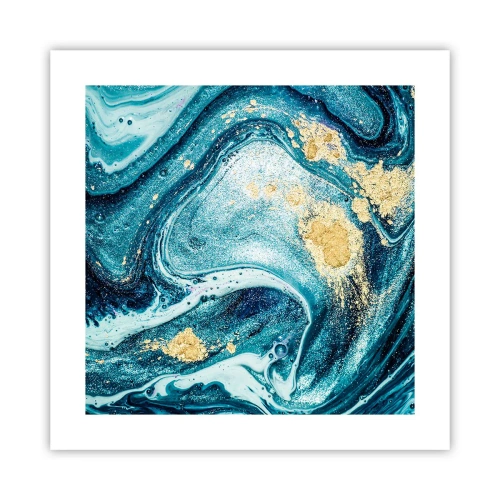 Plagát - Modrý vír - 40x40 cm