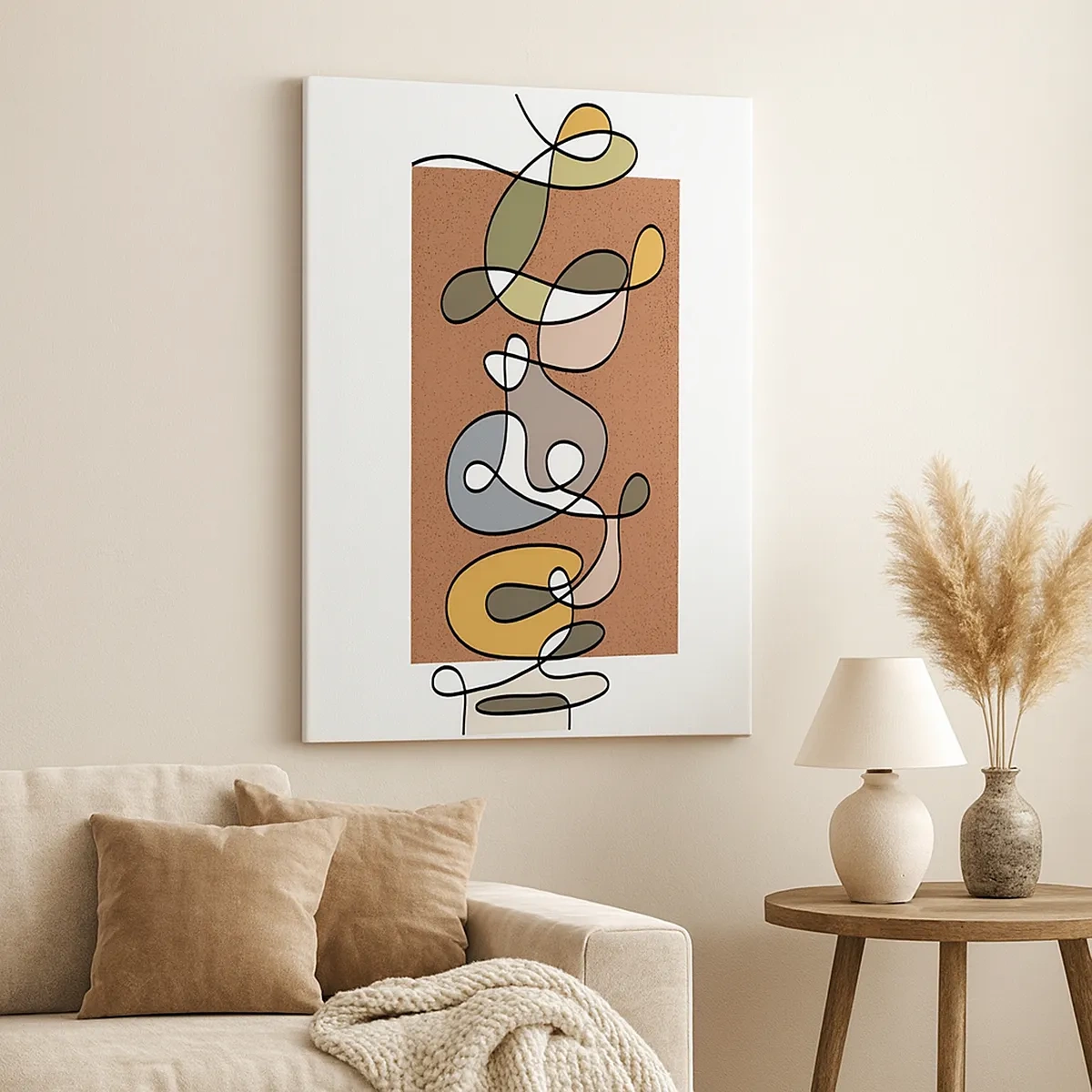 Obraz na plátne - Abstrakcia, ktorá stojí za úsmev - 50x70 cm