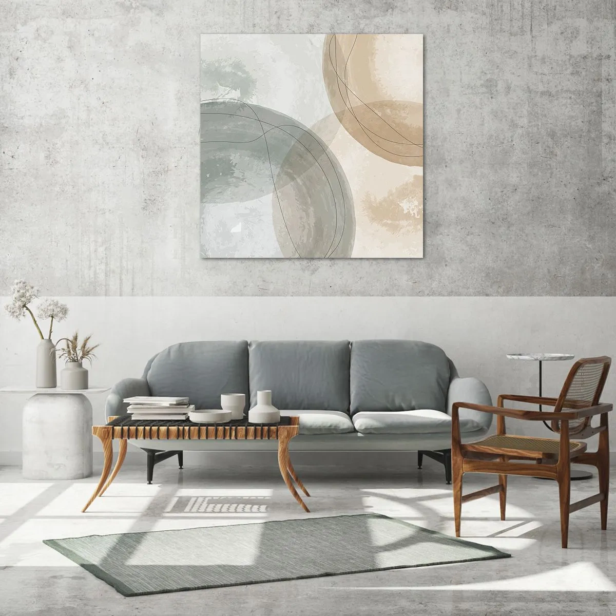 Obraz na skle - Prenikanie svetov - 70x70 cm