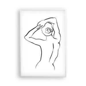 Plagát v bielom ráme - Ranný akt - 61x91 cm