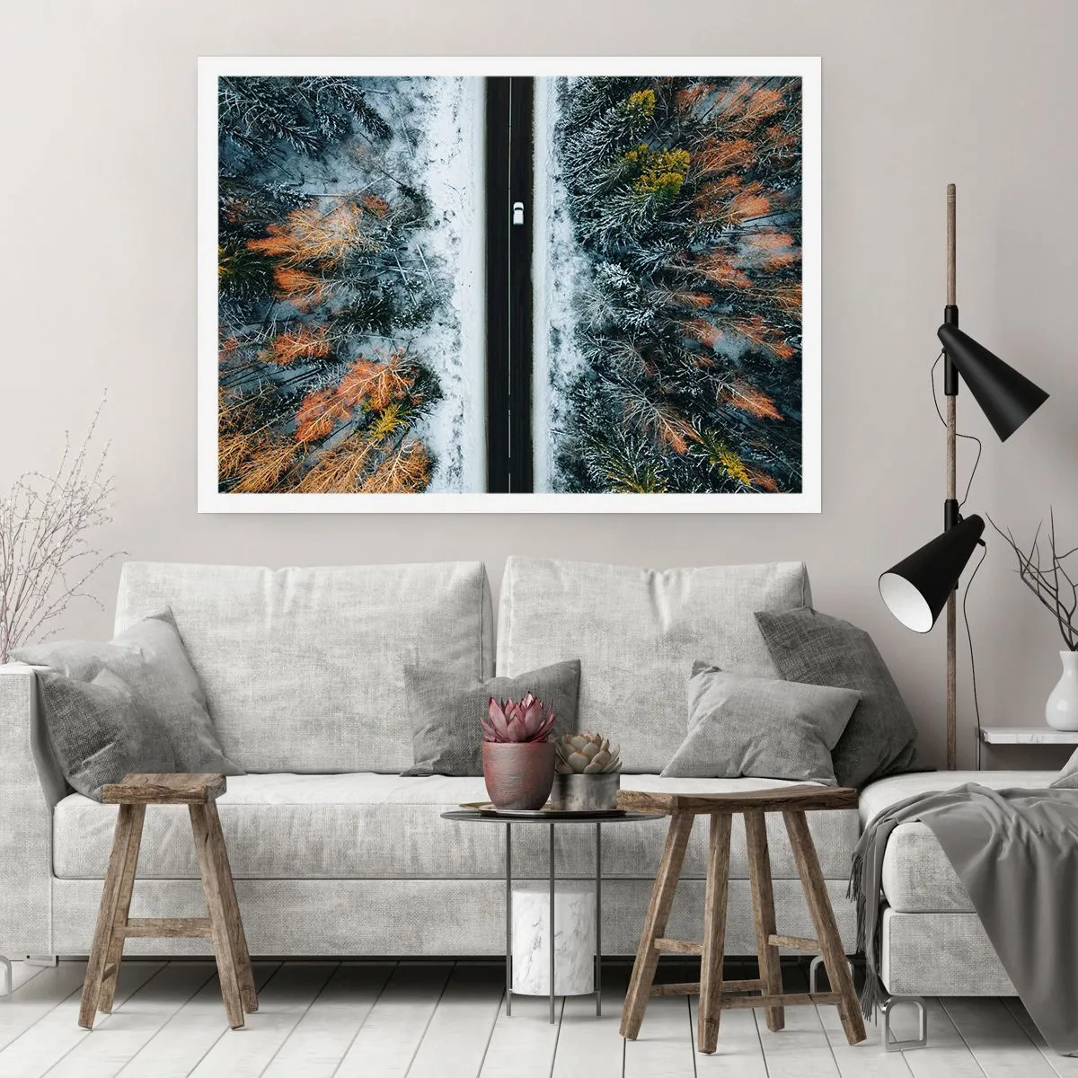 Plagát - Cez zimný les - 70x50 cm