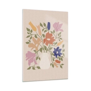 Obraz na skle - Jemná kytica - 50x70 cm
