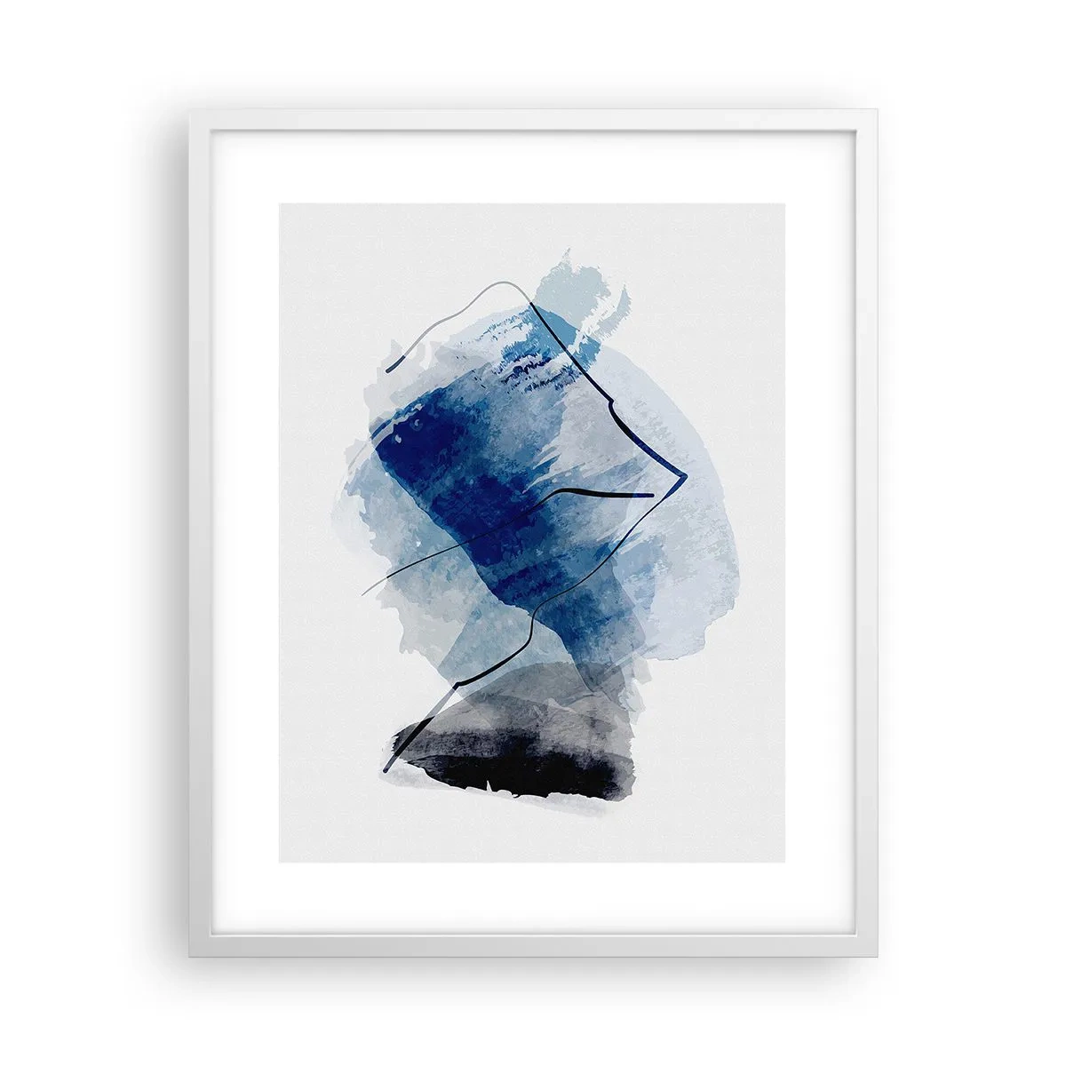 Plagát v bielom ráme - Ľadová hora - 40x50 cm