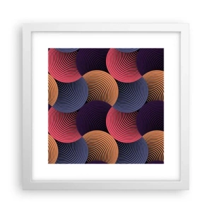 Plagát v bielom ráme - V kruhovom rytme - 30x30 cm