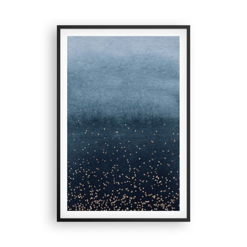 Plagát v čiernom ráme - Kompozícia – modrej fázy - 61x91 cm