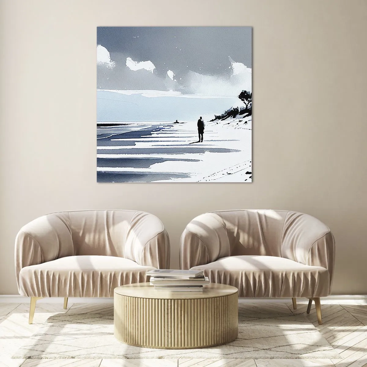 Obraz na skle - O samote - 70x70 cm