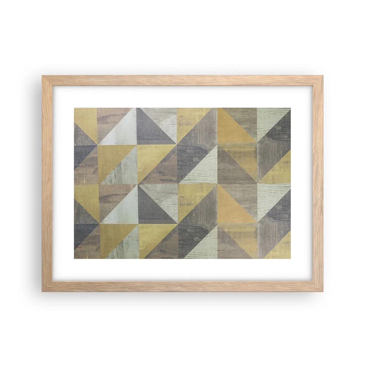 Plagát v ráme zo svetlého duba - V uhle trojuholníka - 40x30 cm