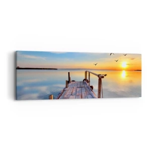 Obraz na plátne - Ísť pred seba smerom k slnku - 90x30 cm