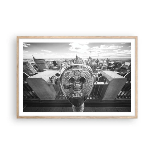 Plagát v ráme zo svetlého duba - Mesto nad mestami - 91x61 cm