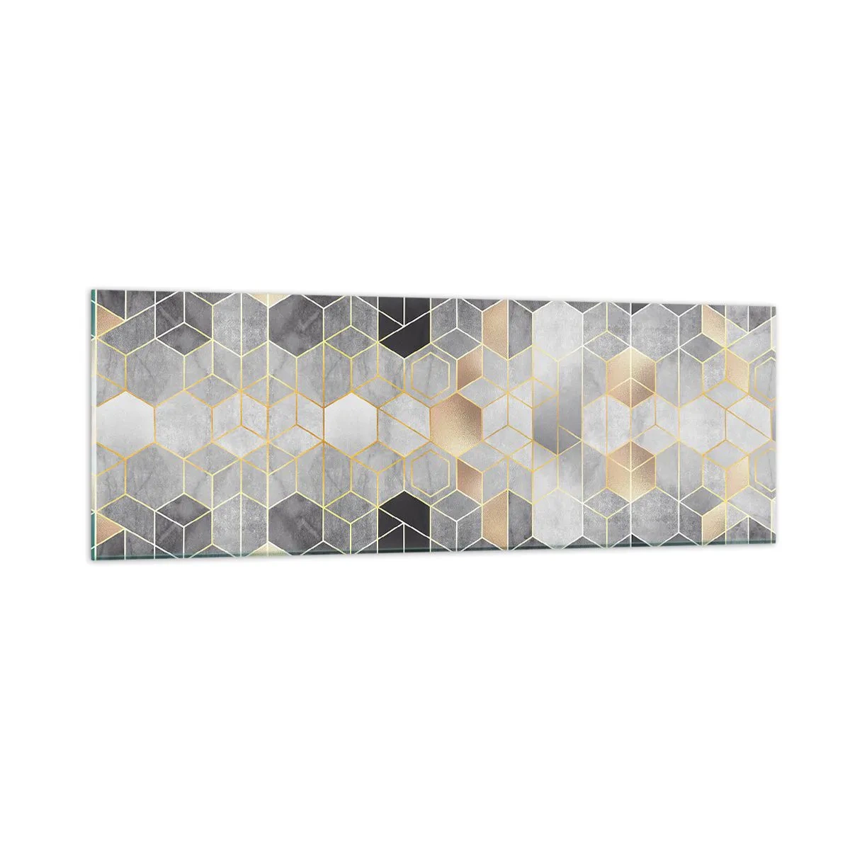 Obraz na skle - Diamantová kompozícia - 90x30 cm