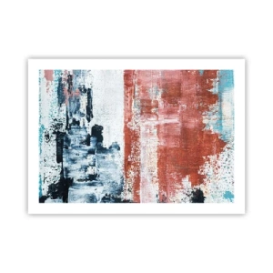 Plagát - Abstraktné pol na pol - 70x50 cm