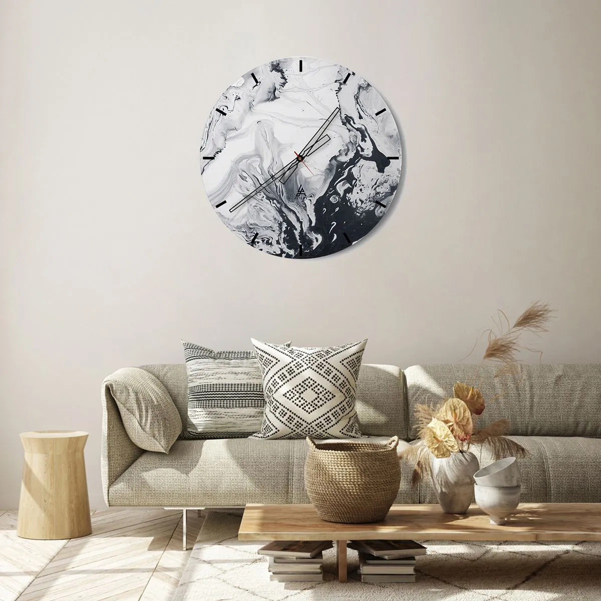 Nástenné hodiny - Zemské vnútro - 30x30 cm