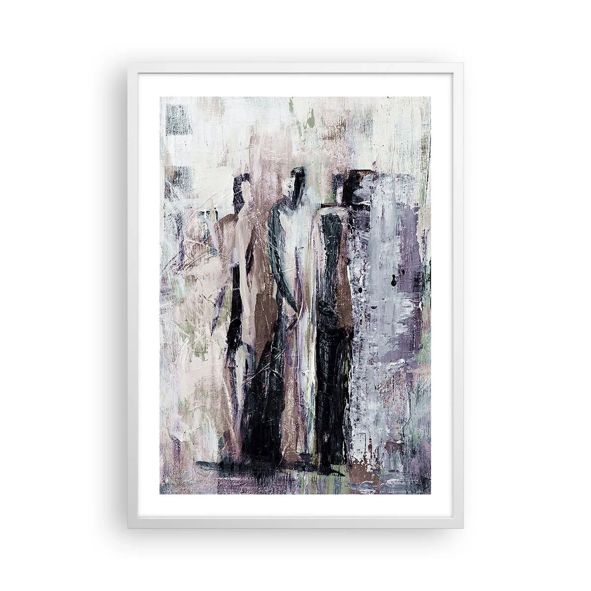 Plagát v bielom ráme - Tajomná trojica - 50x70 cm